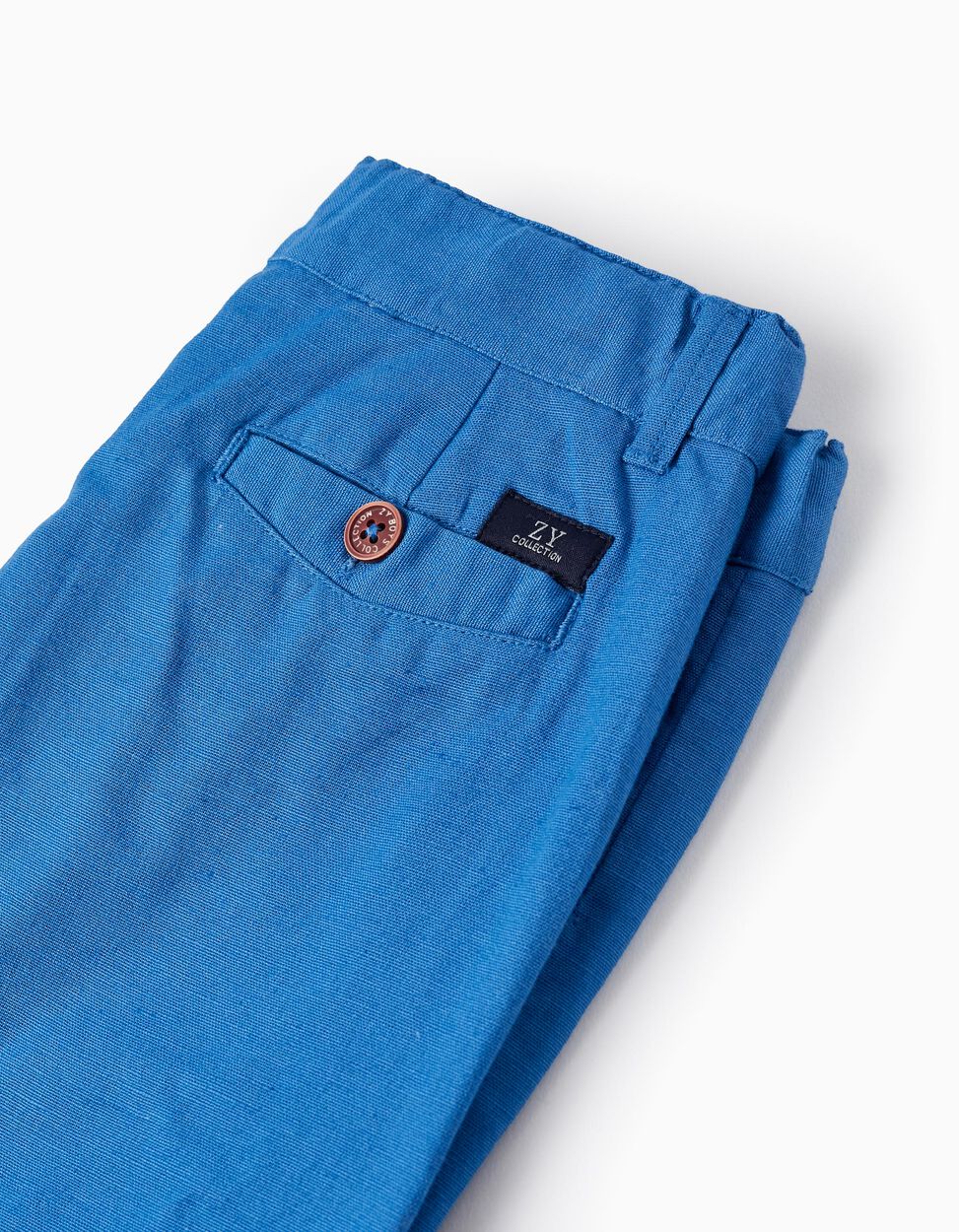 SHORTS CHINO DA BAMBINO IN COTONE E LINO