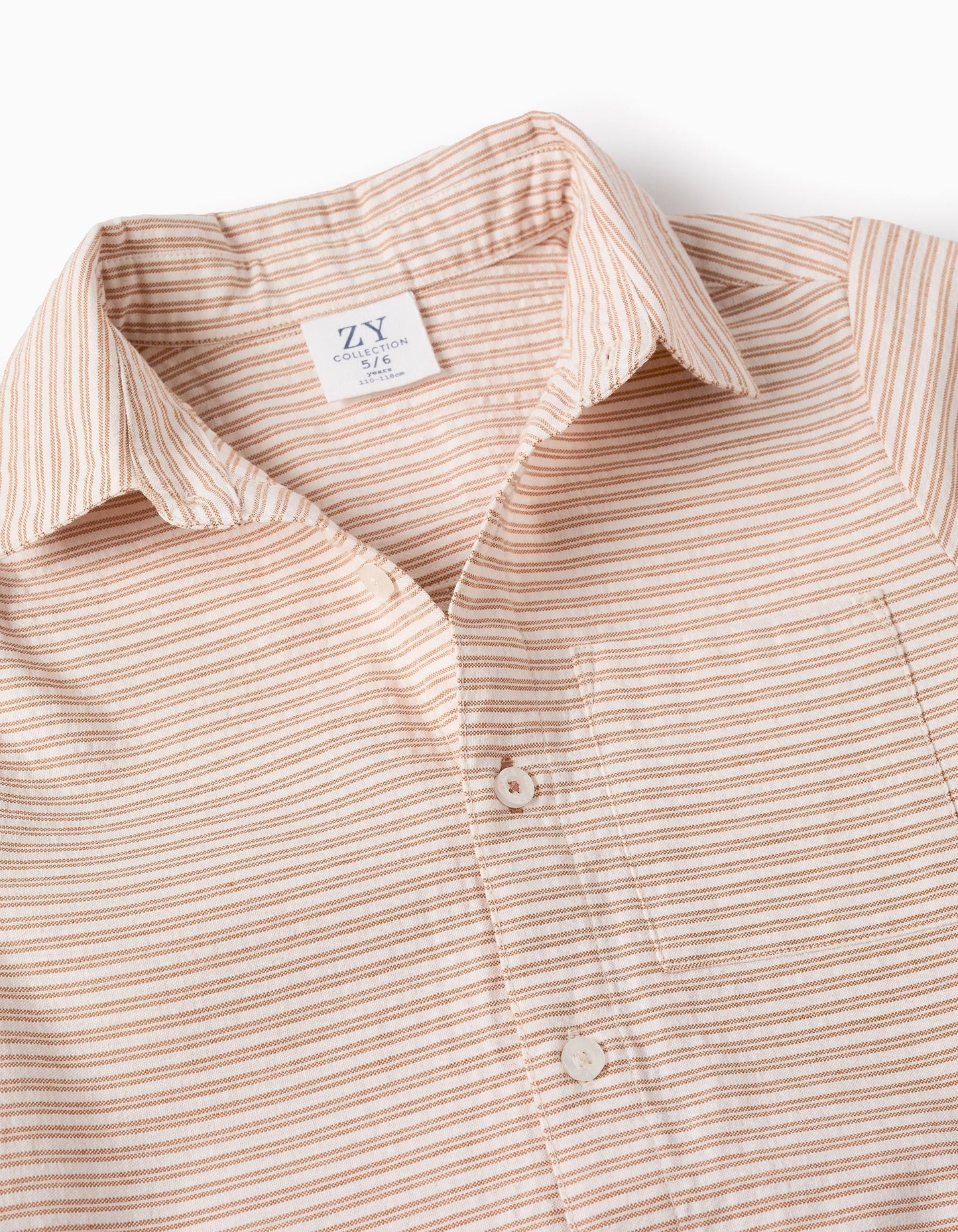 Camicia a righe a maniche corte