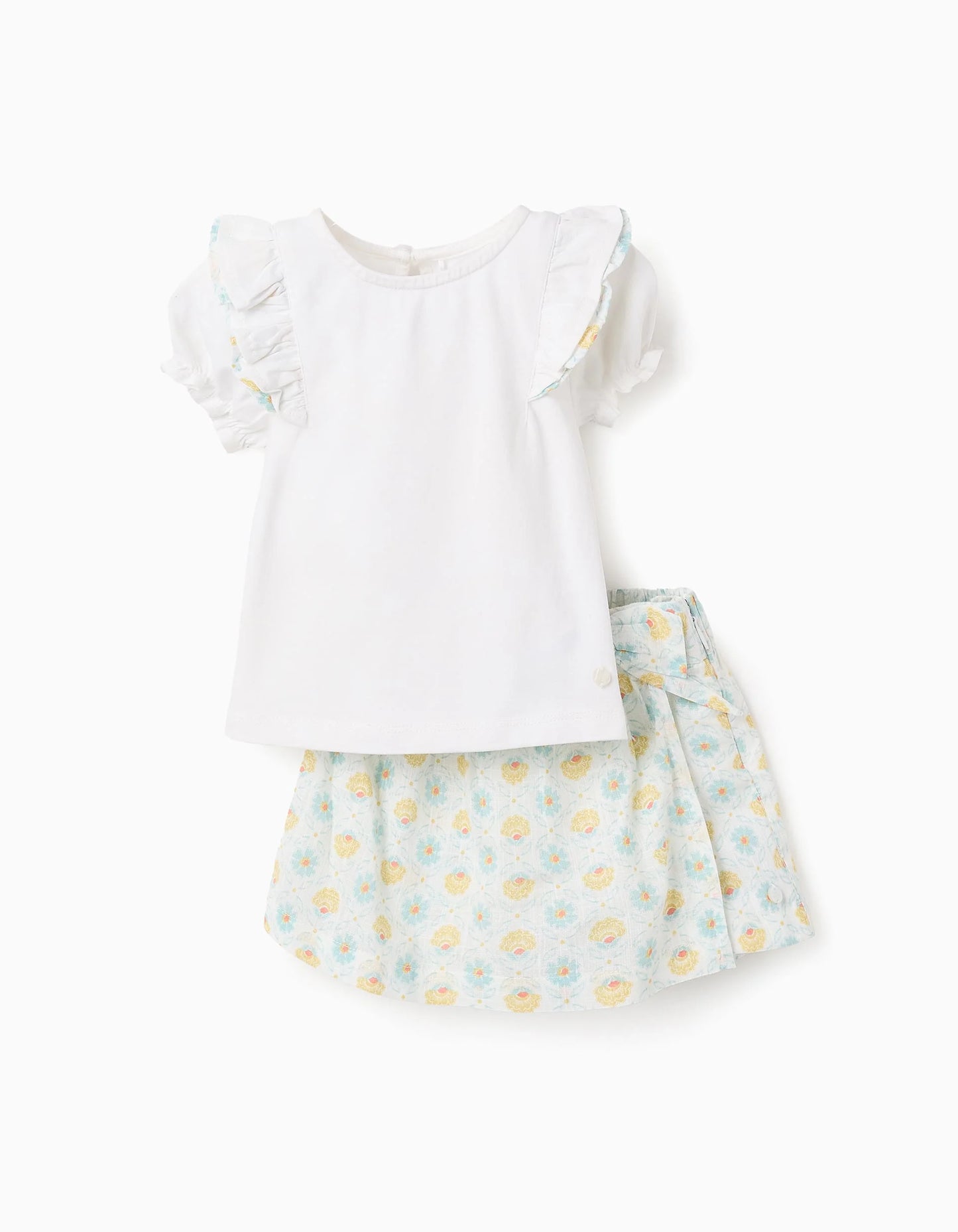 T/shirt + gonna-pantalone floreale