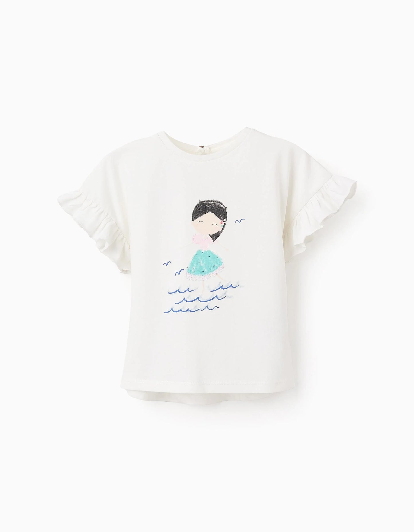 T-shirt bimba con volant