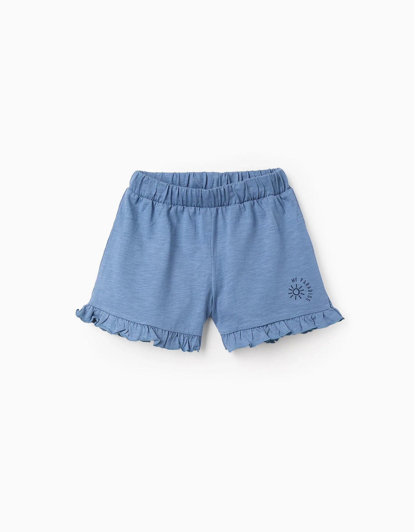 Pantaloncini in cotone con volant