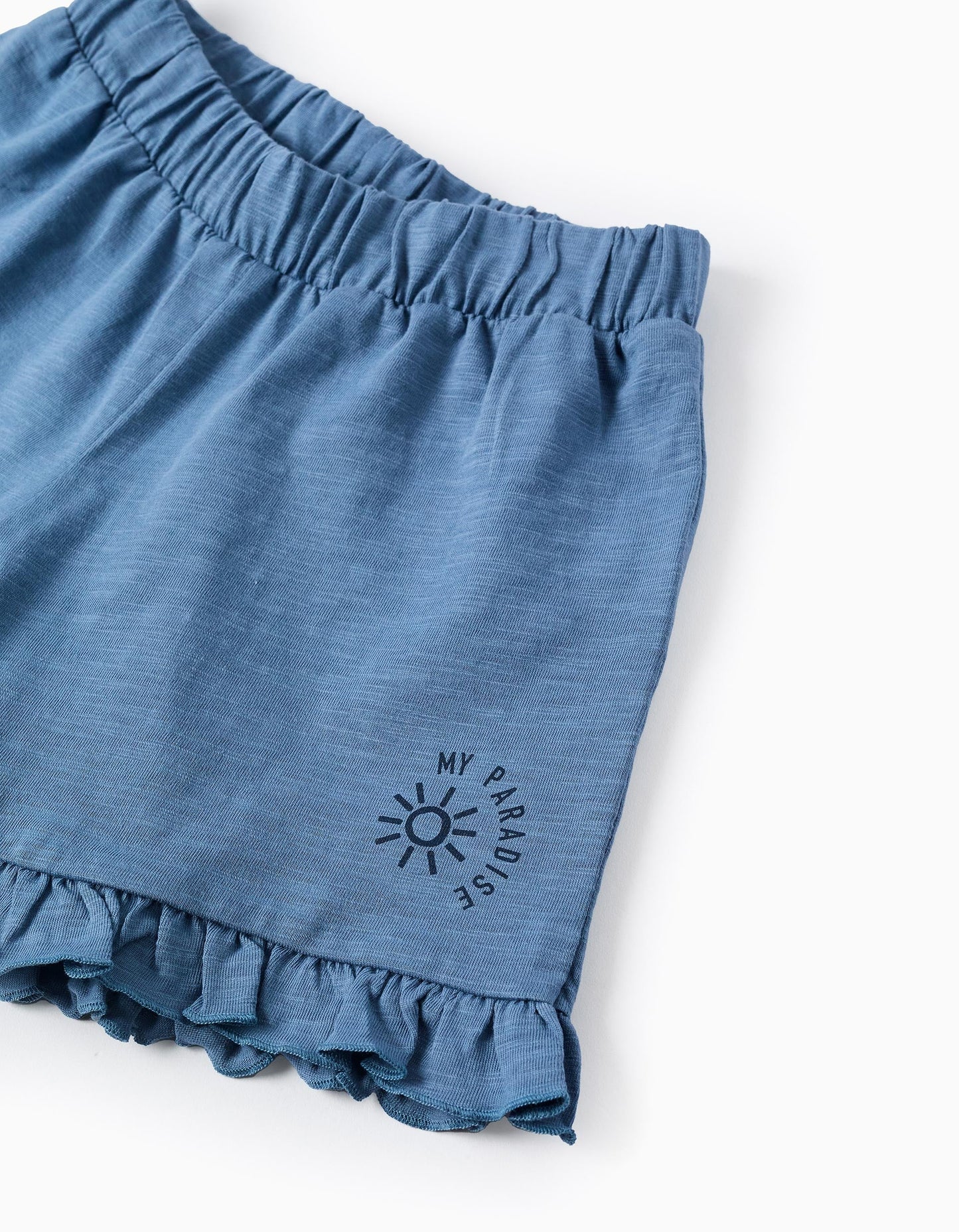 Pantaloncini in cotone con volant