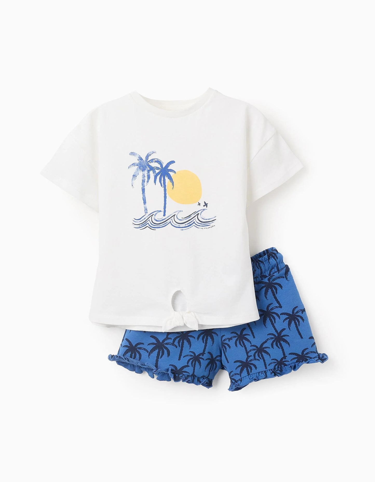 T-shirt in cotone + pantaloncini