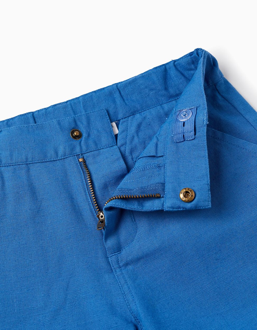 SHORTS CHINO DA BAMBINO IN COTONE E LINO
