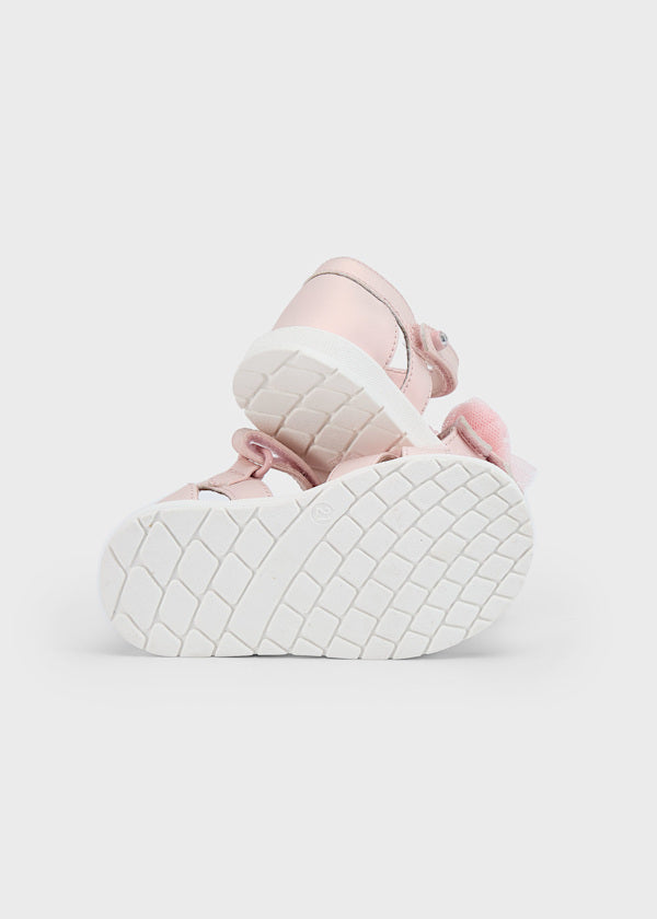Sandali con fiocco in tulle
