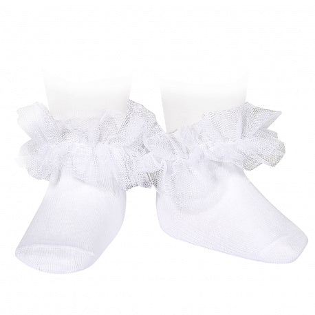 Calzino corto con tulle