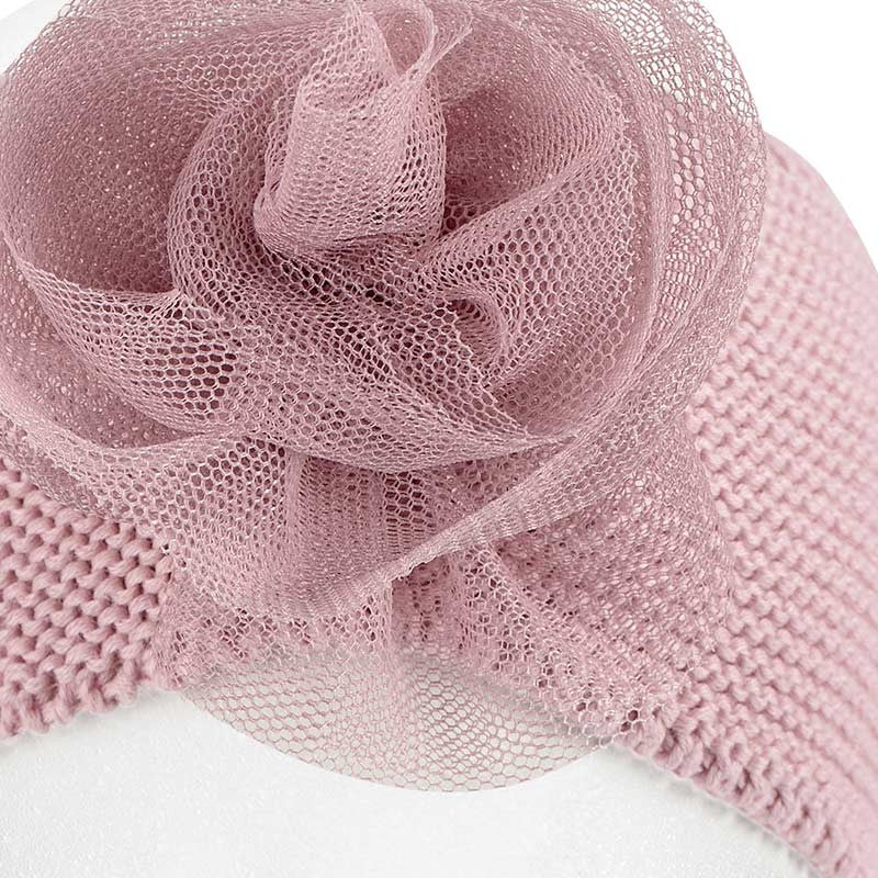 Fascia con fiore in tulle