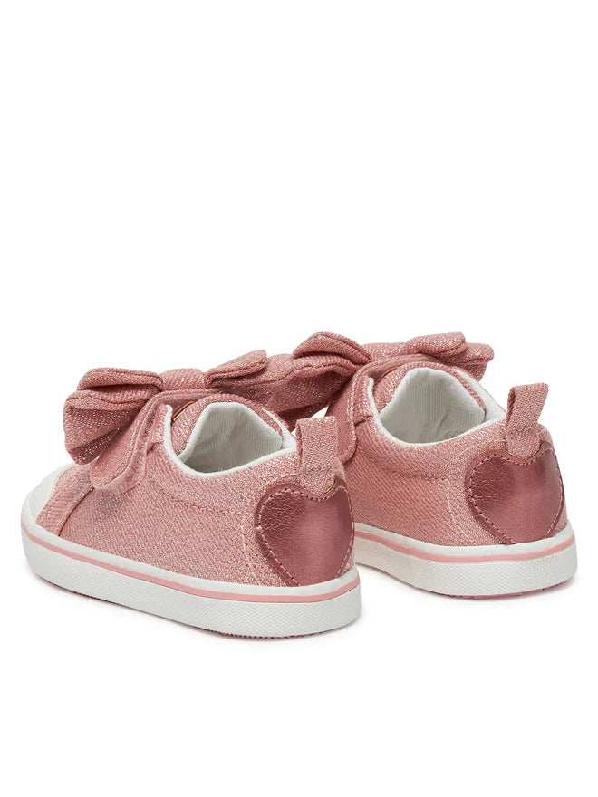 Scarpe in tessuto lurex con fiocco
