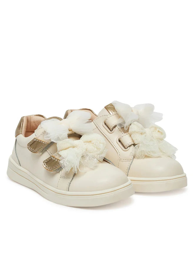 Scarpe con velcro e fiocchi in tulle