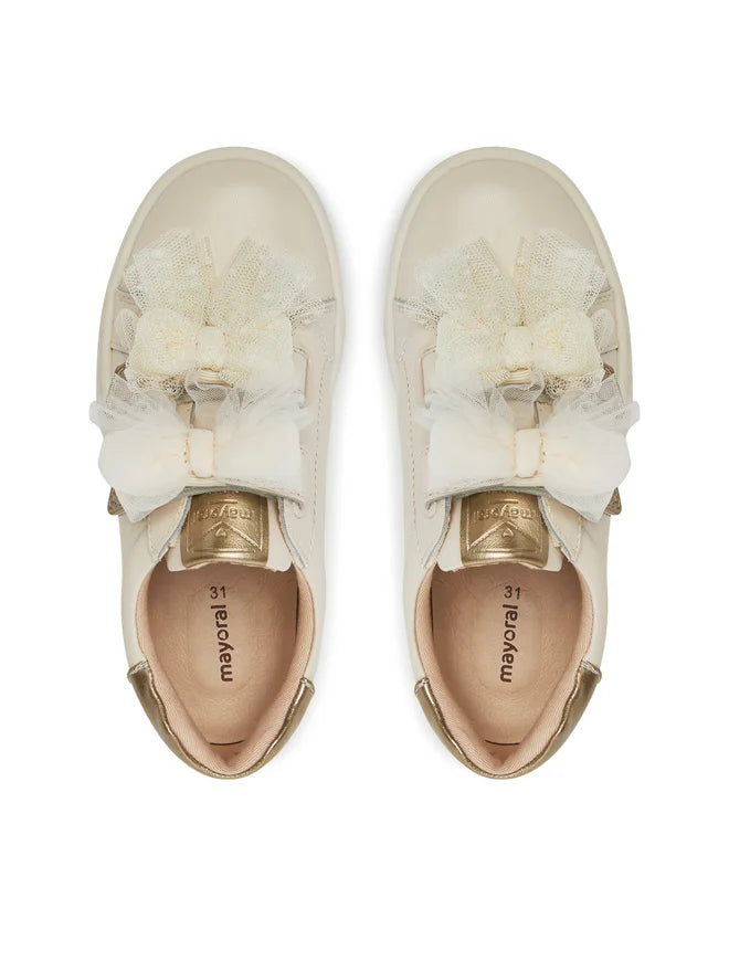 Scarpe con velcro e fiocchi in tulle