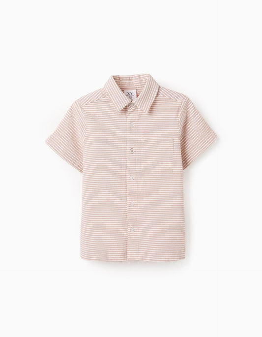 Camicia a righe a maniche corte