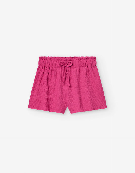 Pantaloncini in tessuto stropicciato