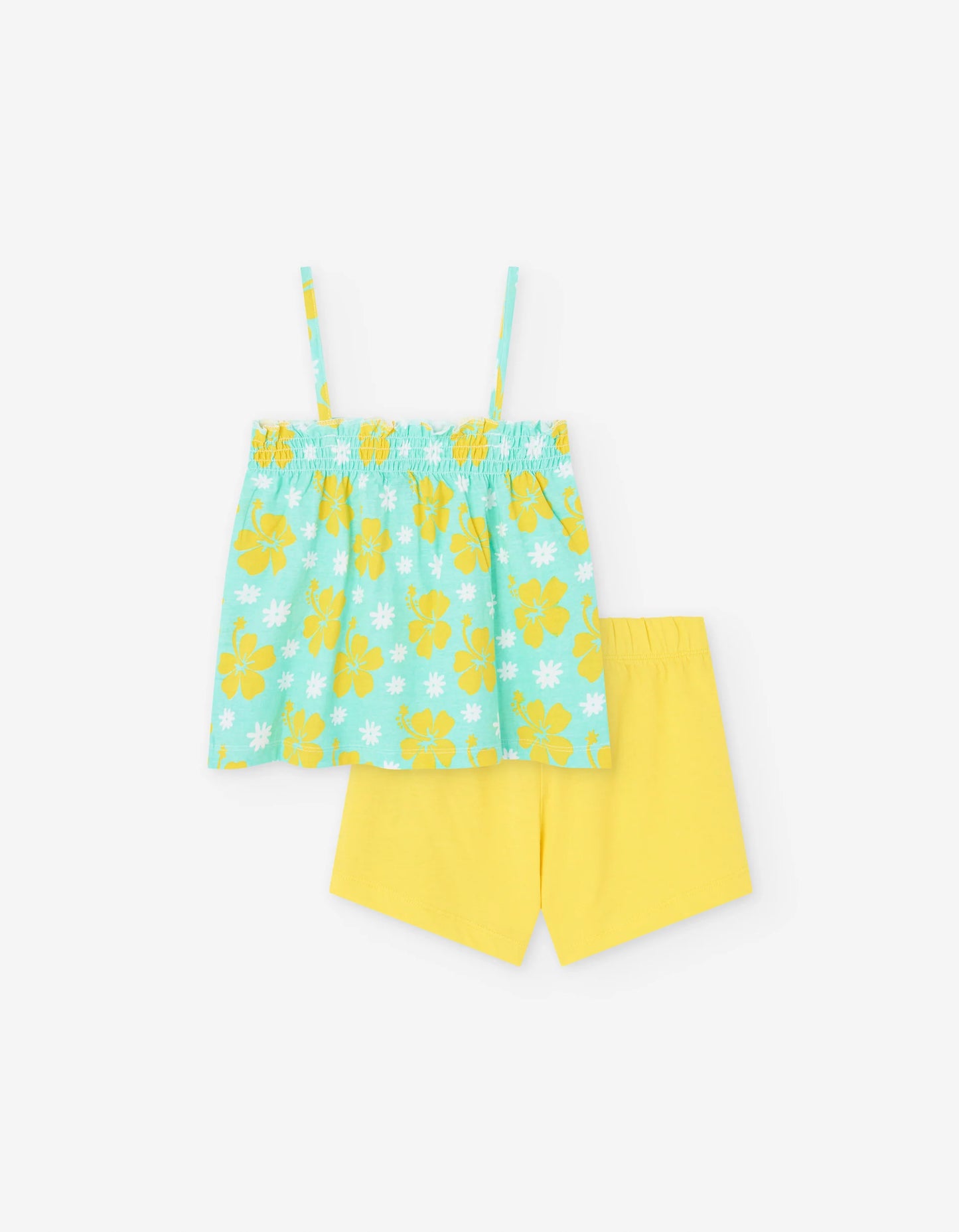 Top floreale + pantaloncini