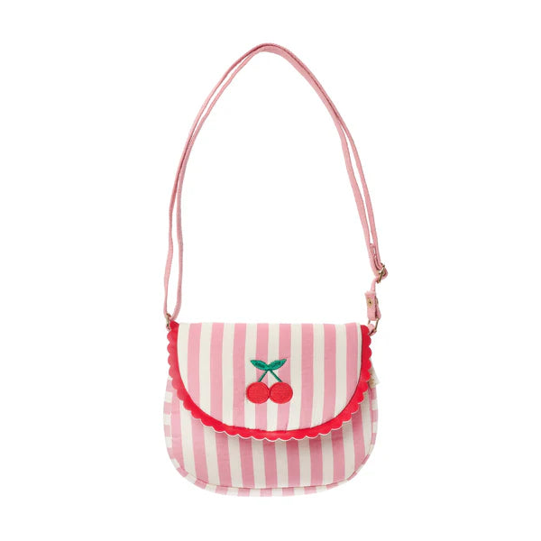 Borsa a righe con ciliegia