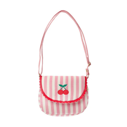 Borsa a righe con ciliegia
