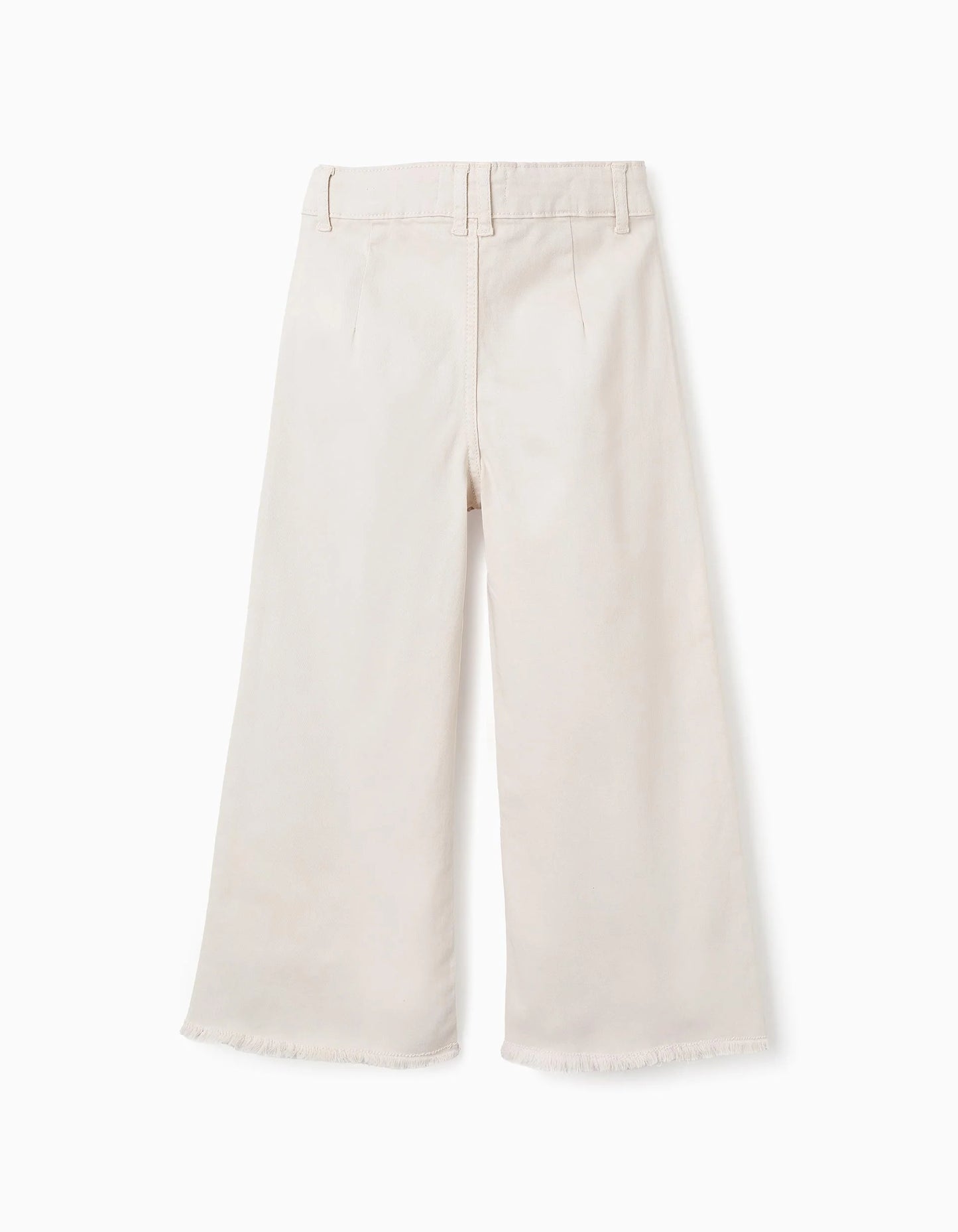 Pantaloni con ricamo a punto croce